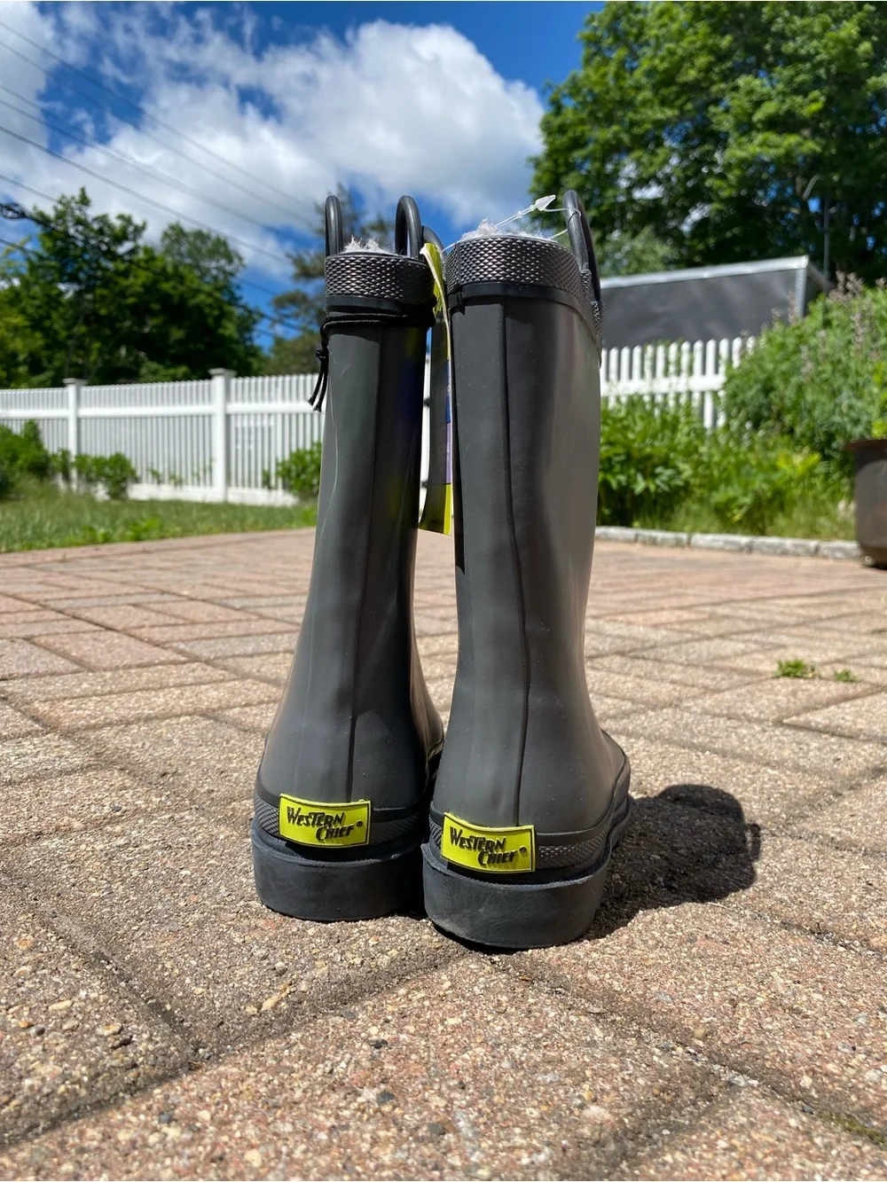 Kids Western Chief Gray Rubber Rain Boots (boy or girls size 1)